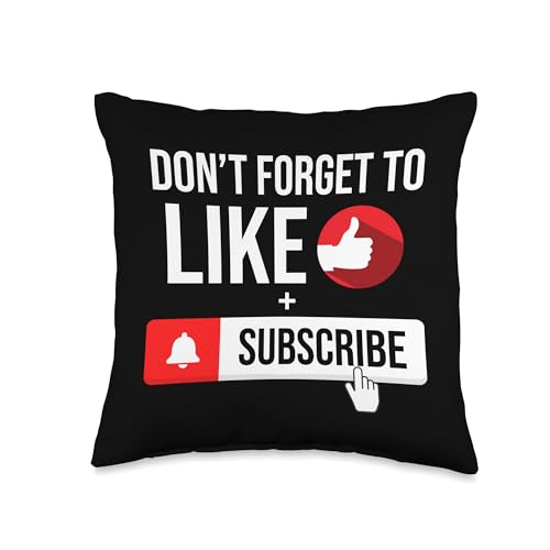 Social Media Influencer Like Subscribe Video Content Vlogger Throw Pillow