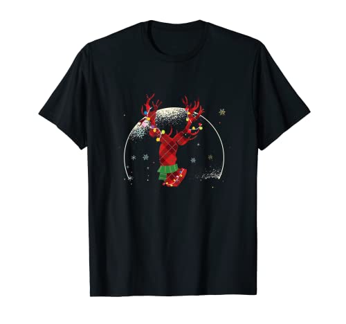 Luz a juego de la familia Red Plaid Elk perfecta para cualquier familia Camiseta