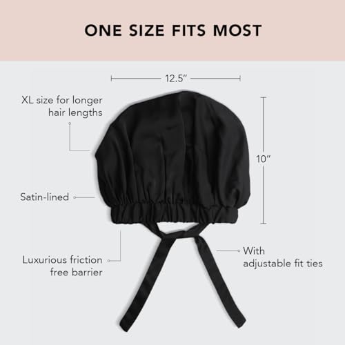 Kitsch Sleep Scarf Bonnet Cap for Women, Lightweight Head Wrap, Softer Than Silk Hair Wrap for Sleeping, Satin Bandanna Scarf