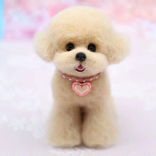 BKDRL Dogs Needle Felt Needle Felting Kit Wool Felting Kit for Beginners Includes All Tools and...