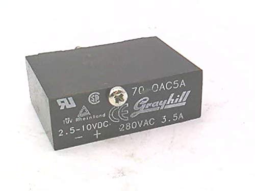 GRAYHILL INC 70-OAC5A NO. OF ANALOG INPUTS:1, OUTPUT CURRENT MAX:3.5A, CONTACT CONFIGURATION:SPST-NO, ROHS COMPLIANT: NO, NO. OF ANALOG OUTPUTS:1, PEAK SURGE CURRENT:80A, CURRENT RATING:3.5A, NO. OF O