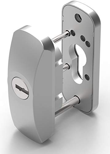 Lince Scutum-Escudo Alta PROTECCIÓN Cromo Mate-Especial para Puerta metálica