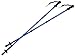 Set da 2 pezzi per la camminata nordica, bastoni da trekking, lunghezza 65 – 135 cm, diversi colori, con sistema ammortizzante (blu)