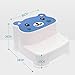Pssopp Baby 2 Step Stool, High Strength PP Material Slip Double Up Step Stool with Cute Bear Pattern, for Bathroom Kitchen Bookshelf (Ocean Blue)