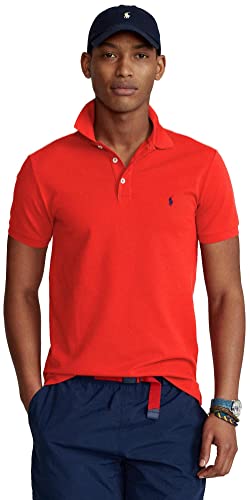 Image of POLO RALPH LAUREN Men's Classic Fit Polo Shirt, (Spring /Summer 2022) African Red, Large