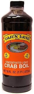 Cajun Land Concentrated Liquid Seafood Boil (for Crawfish, Shrimp and Crabs), 16 Fluid Ounces - No MSG and No Salt Blend