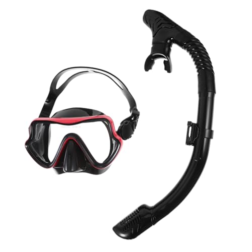 Happyyami Set Large Frame Silicone Snorkeling Gear Adult Size Easy to Wear Impact Resistant