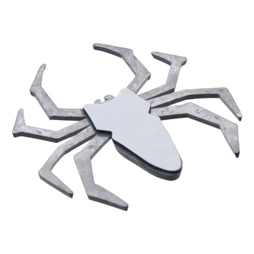Image of 2Pcs Metal Spider Emblem Badge Sticker,Spider Decal Spider Lightning Sticker,Self Adhesive Black Spider Badge for car