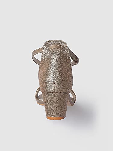 Image of Marc Loire Women's Shimmer Open Toe Comfortable Block Heel Sandals
