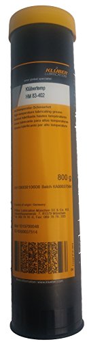 Kluber Lubrication KLUBERTEMP HM 83-402 High Temperature Grease Neutral Towards Elastomers and Plastics 800g Cartridge