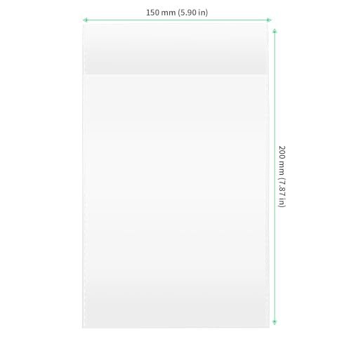 FUNSUEI 500 Stück Selbstklebende Zellophantüten, 15x20cm Transparent Plastiktüten, für Süßigkeiten Cookie Seife Pralinen Schmuck Verpackung