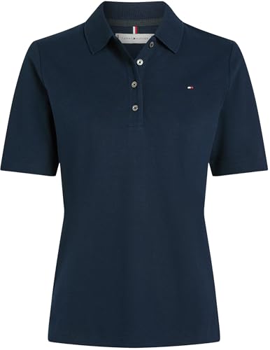 Tommy Hilfiger Damen Poloshirt Kurzarm 1985 Pique Regular Fit, Blau (Dark Blue), 2XL 4