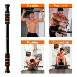 Kit Completo de Treinamento – 5 Mini Bands e Barra de Porta Ajustável (63-96 cm)