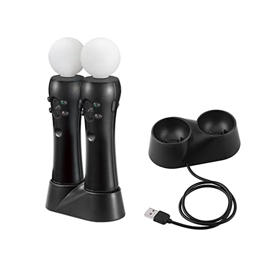 Estación de carga del controlador para PS4 VR, base de estación de carga de base de cargador dual, para controladores remotos Play Station PS4 VR