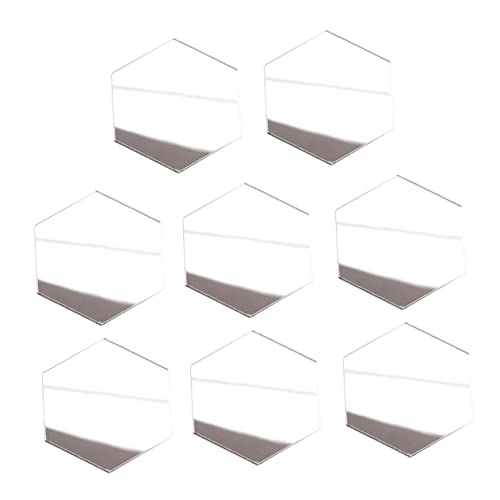 TOBBOMEY 8pcs Mirror Decor Removable Mini House Accessories for Boys and Girls Dress- Decoration Smooth Sturdy Easy to Install