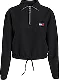  Tommy Hilfiger - Sudadera con Parche DW0DW11045 BDS EN Color Negro - Sudadera para Mujer (S)