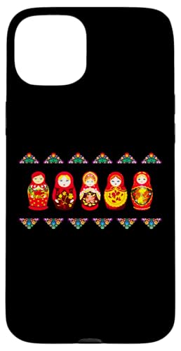 Russian Matryoshka Babushka Flowers Nesting Dolls �X�}�z�P�[�X iPhone 15 Plus �p