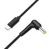 Dalugo 東芝用/富士通用/NEC用 ノートパソコン 充電ケーブル 65W USB-C PD対応 パソコン 電源ケーブル Type-C to 丸形5.5×2.5mm ナイロン編み PD トリガーケーブル 18.5V~20V専用 FUJITSU用 Toshiba用 NEC用 Acer用 Asus用 IBM用 ノートPC 充電コード（1.8M 黒）