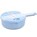 Produktbild Asffdhley Gemüsehacker Multifunktions-Gemüseschneider mit Ablaufkorb große Kapazitäts Veggie Shredder Grater Tragbare Schneidmaschine-Küche Rosa Blau Grün für Zwiebel-Kartoffel-Tomaten-Frucht