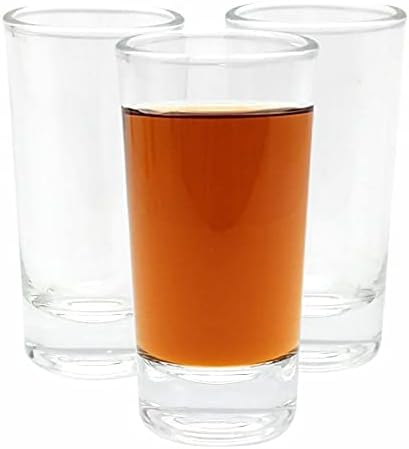 GARASANI 3 Pack 3 inch Heavy Base Shot Glass Set, Whiskey, Tequila, Vodka Shot Glass (Heavy Shot Glass)