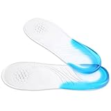 MQPALZKD Silicone Anti-Slip Gel Soft Sport Shoe Insole Pad Positive Orthopedic Insole Shock Absorption Massaging Insole