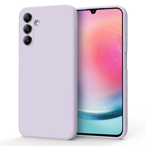 Tobfit Silicone Phone Case Compatible with Samsung Galaxy A24 4G, Soft Protective Smart Phone Back Cover for Women Men, Durable Anti-Scratch Shockproof Phone Cover for Samsung Galaxy A24 4G (Purple)- Best and cheap mobile covers in India