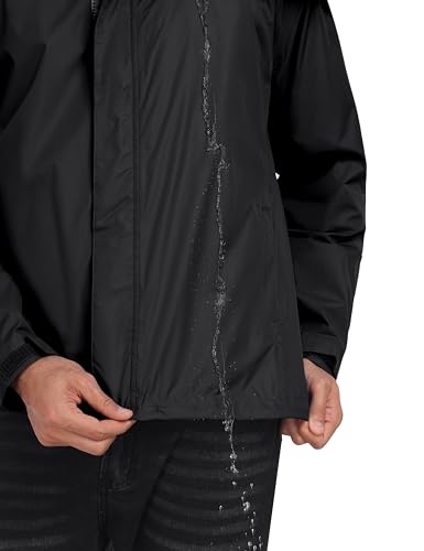 Little Donkey Andy Men's Waterproof Rain Jacket Outdoor Lightweight Rain Shell Coat for Hiking,Golf,Travel4