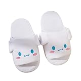 Wyuoot Ears-Up Slippers | Cute Animal Ear Slippers | Soft & Comfortable Indoor Footwear | Anti-Slip | Perfect for Year-Round Wear (White,One Size)