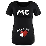DEBELLY Women Maternity Blouse Cute Tunic Tops Raglan Sleeve Crew Neck Pregnancy Shirts Side Pleated