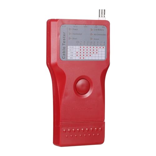 Image of XIKKART Multi-Functional 5-in-1 Network Cable Tester RJ45 RJ11 USB BNC IEEE 1394 Crimping Tool - LAN Network Cable Cat5 Cat6 Wire Tester with Telephone Line Tracker and Detector