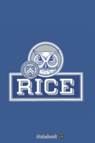 Vintạge Rice Ówl Máscot With Sẽal Logo T92458 Notebook: For Writing, Size 6 x 9, 120 Pages ,Themed Diary and NoteBook , Journal College Ruled , School Journal For Boys And Girls , men, birthday gifts