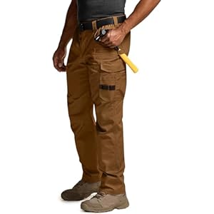 CQR Men’s Quick Dry Work Pants, Water Resistant Outdoor Tactical Pants, Lightweight Stretch Cargo Hiking Pants