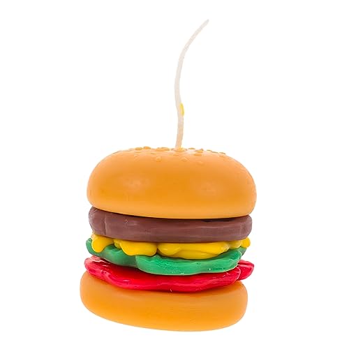 FUTUREORYY Burger Shaped Scented Candle Handmade Aromatherapy Decor for Birthday