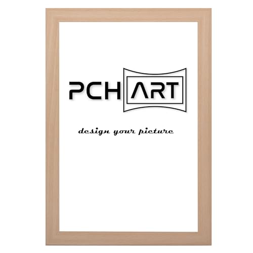 PCH[art] Cadre photo New Alaya - Wood Optics | Bois - Couleur: Hêtre | Taille: 90x120 | Cadre élégant pour vos photos et motifs