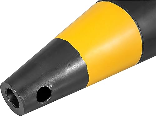 Cone de Sinalização com 75 cm, Preto e Amarelo, em Polietileno, Vonder VDO2294