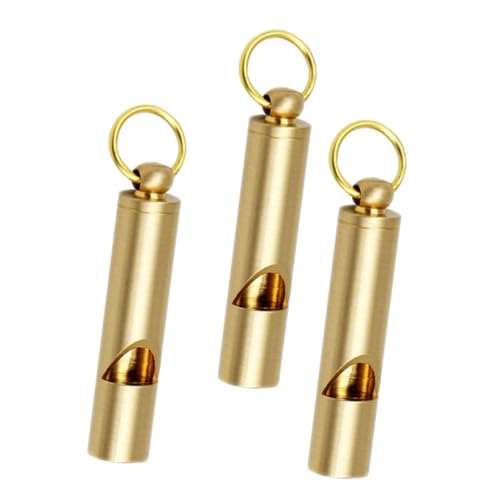 ibasenice Whistle Pendant Set 3pcs Boys and Girls Emergency Vintage Whistle Keychain Loud for Outdoor Sports