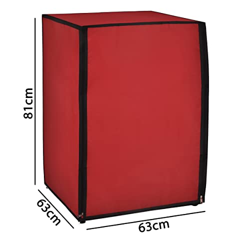 Image of Amazon Brand - Umi. Front Load Washing Machine Cover Suitable for Bosch 6.5 Kg, 7 Kg, 7.5 Kg, 8 Kg, 8.5 Kg, 9 Kg (63cmsX63cmsX81cms, RED)