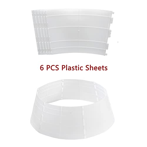 Chichic Christmas Tree Collar Christmas Tree Ring Tree Skirt Christmas Tree Decoration With Gift Box For Holiday Tree Ornaments Christmas Party Home Decorations 30 Inches Diameter Base, Silver #TOP3