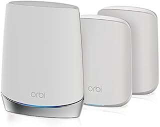 NETGEAR Orbi Whole Home Tri-Band Mesh WiFi 6 System (RBK653) Router with 2 Satellite Extenders, Coverage Up to 6,000 Square Feet, 40 Devices, AX3000 (Up to 3Gbps) (Renewed)
