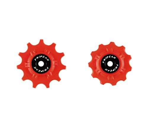 Galet derailleur vtt Tripeak 11 dents rouge en ceramique compatible Shimano et Sram