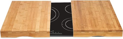 TIENDA EURASIA - Cubre Vitrocerámica, Juego de 2 Tablas de Cortar con Función de Protector de...