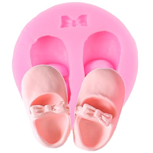 Baby Foot Print Silicone Molds Baby Shoes Fondant Mold For Baby Shower Cake Decoration Cupcake Topper Chocolate Candy Polymer Clay Gum Paste