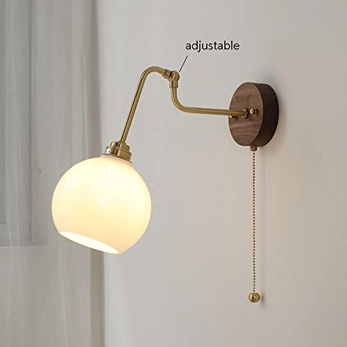 Luces de pared con brazo oscilante japonés y casquillo E27 para iluminación interior moderna 3