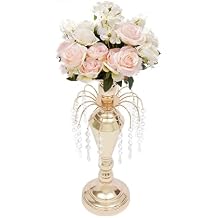 10 Pcs Height Versatile Metal Wedding Centerpieces Vase,Classic Vintage Trumpet Pillar Candle Holder for Wedding Party,Dinner Centerpiece Event for Reception Tables,Wedding Supplies Decoration