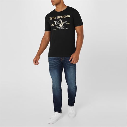 True Religion mens Short Sleeve Metallic Buddha Tee2