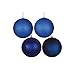Vickerman 571163-6" Midnight Blue 4 Finish Matte/Shiny / Sequin/Glitter Ball Christmas Tree Ornament (set of 4) (N591531DA)