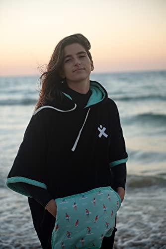 Motomy Surf Poncho - Surf to Tan Hooded Changing Towel, One Size Adult Swim Robe, Beach Hoodie for Men & Women, Travel & Surfing Accessories, Changing Cover Wetsuit - 100% Soft Terry Cotton 400GSM - Thumbnail 5
