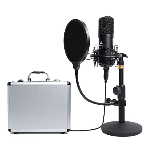 MAONO USB Microphone Kit 192KHZ/24BIT AU-A04T PC Condenser Podcast Streaming Cardioid Mic Plug & Play for Computer, YouTube, Gaming Recording AU-A04T USB Microphone