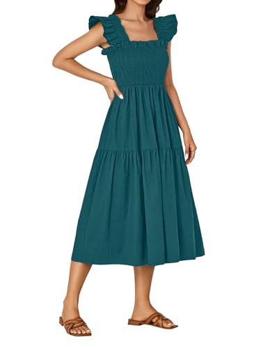 Image of Rooscier Women's A Line Smocked Midi Dress