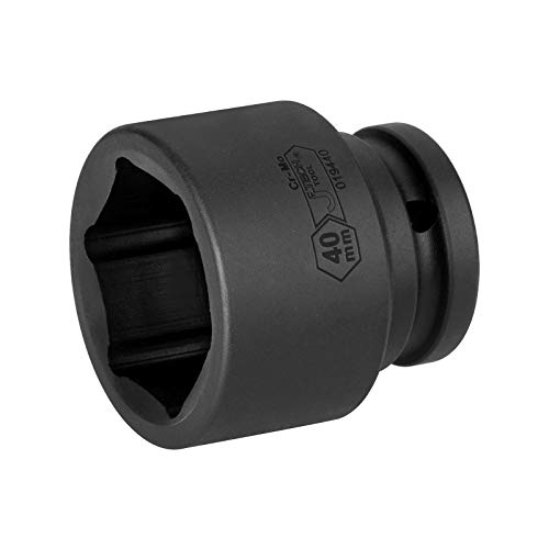 Image of Jetech 3 /4 Inch Drive 40mm Standard Impact Socket, Made with Chrome Molybdenum Alloy Steel, Heat Treated, 6-Point Design, Metric